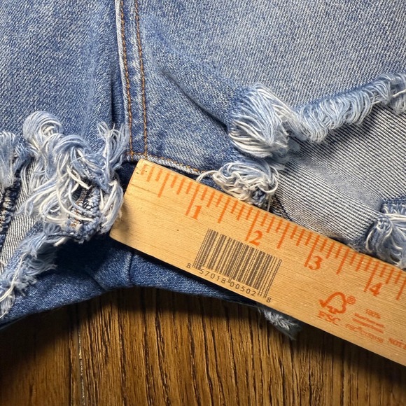 REVICE Denim Venus Star Cutoffs Raw Hem Star Shorts Womens Size 26 USA Made Boho - Picture 7 of 10